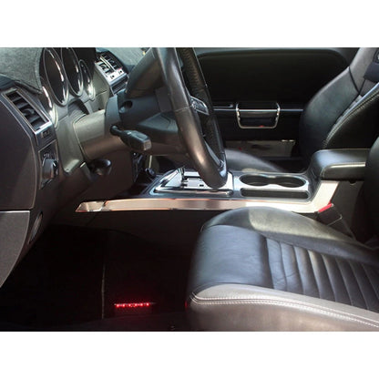 Brushed Stainless Steel Side Console Trim Plate for Dodge Challenger SRT8 (2008–2014)