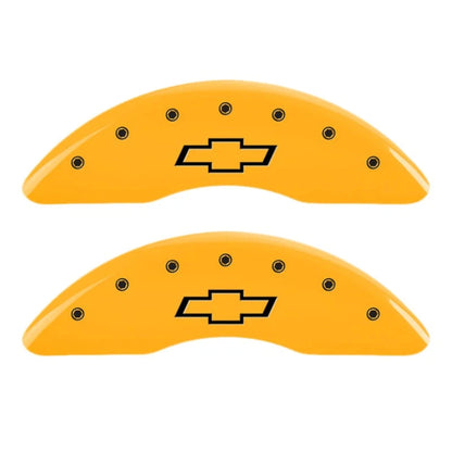 Caliper Covers Set of 4 Engraved Bowtie for 20-24 Chevy Silverado 3500