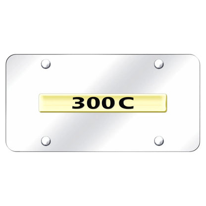 Gold Name on Chrome License Plate - Officially Licensed for Chrysler 300C