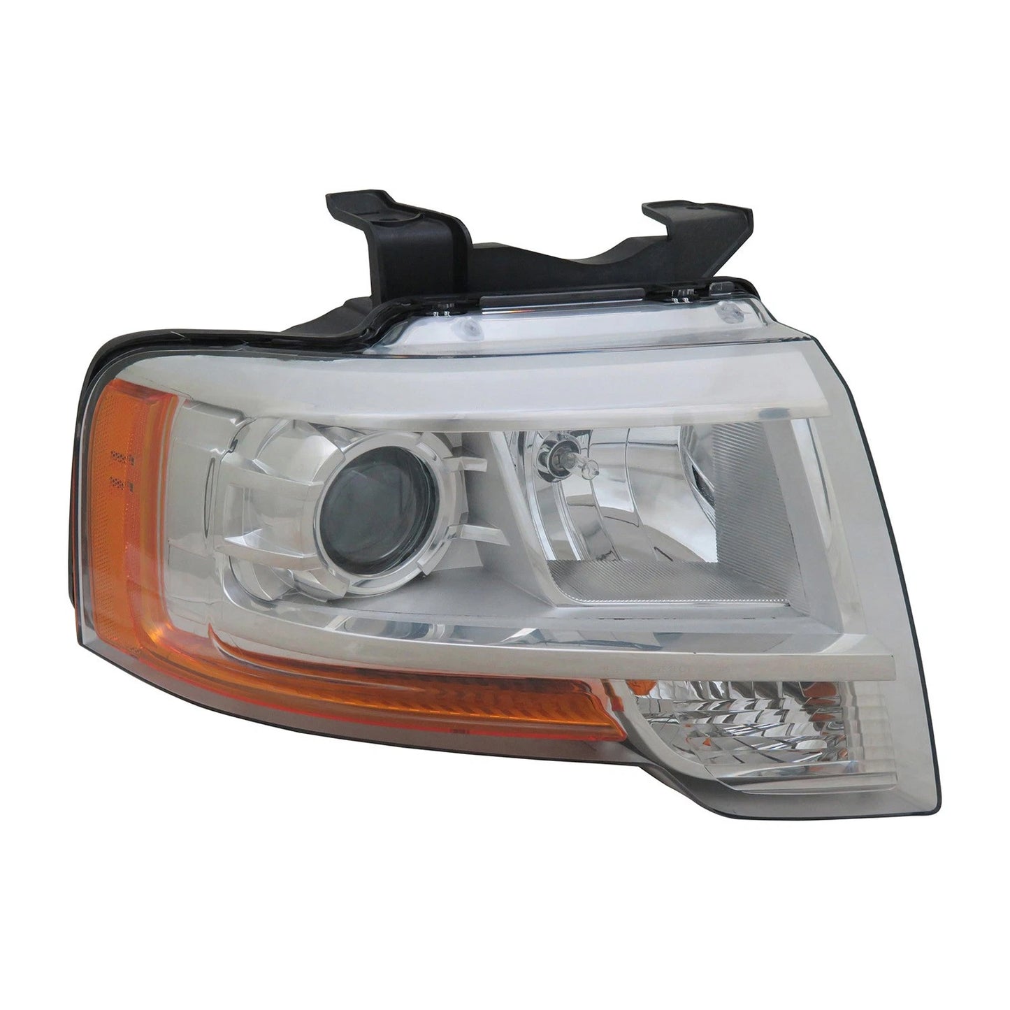 Black Passenger Side Halogen Headlight Assembly for 2015-2017 Ford Expedition