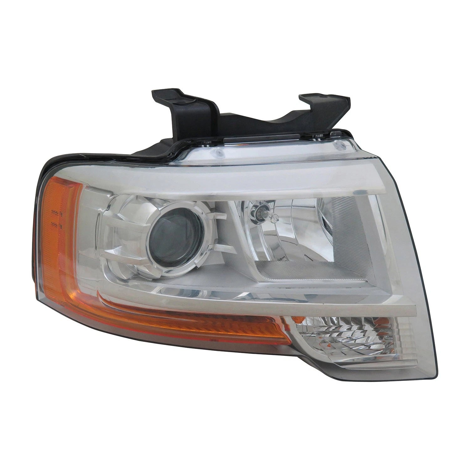 Black Passenger Side Halogen Headlight Assembly for 2015-2017 Ford Expedition