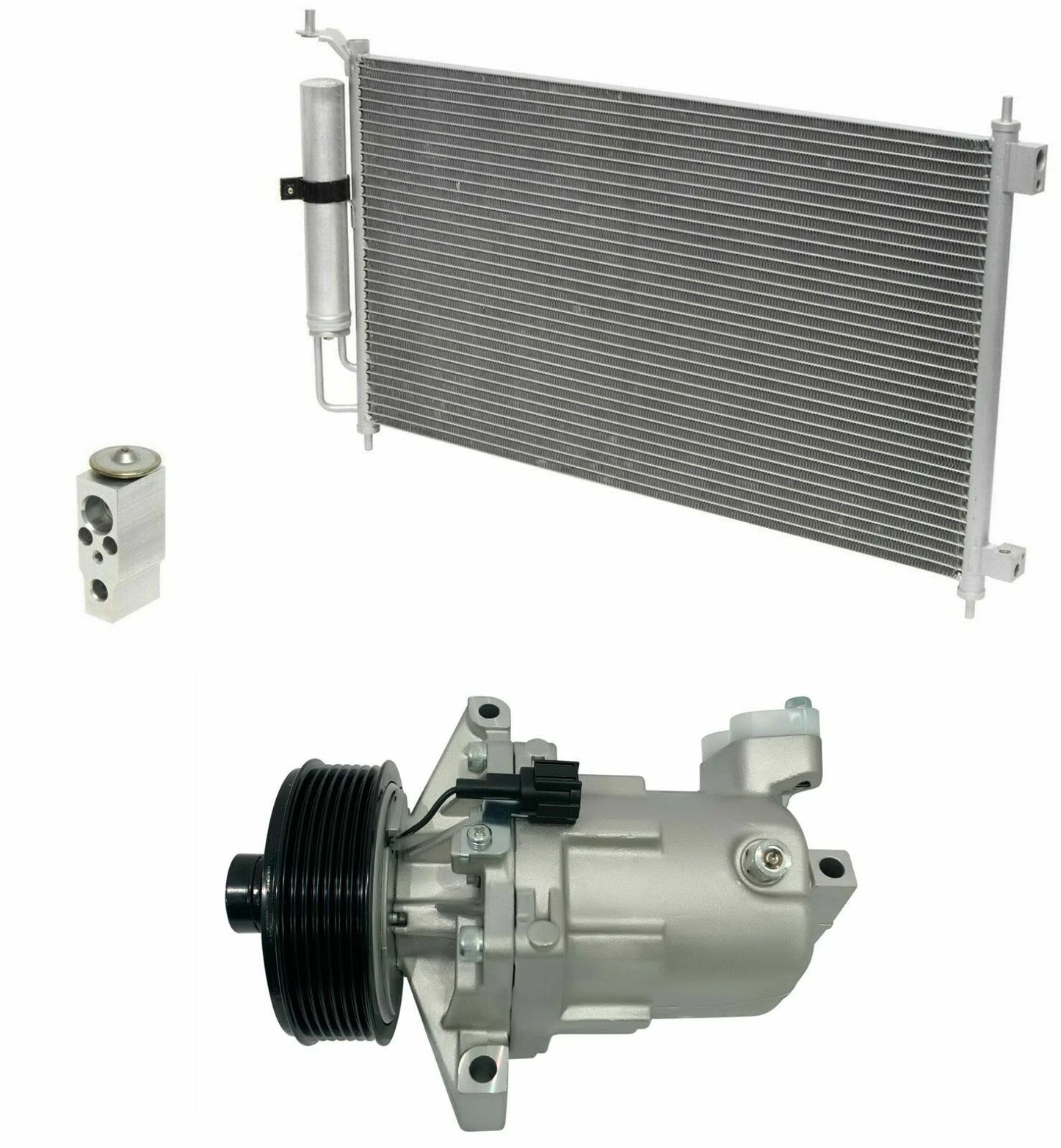 A/C Compressor Kit With Condenser for Nissan Versa 1.8L (2007–2008)