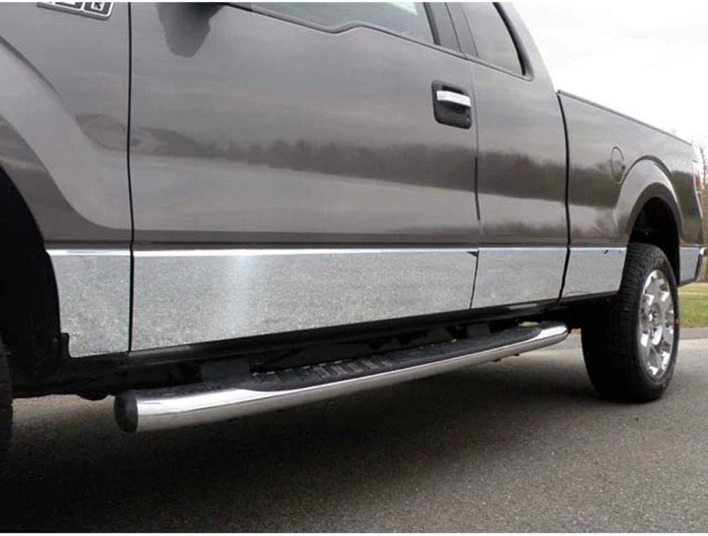 10p Luxury FX Chrome Rocker Panel Molding (w/Flares) for 2009-2014 Ford F150 8'