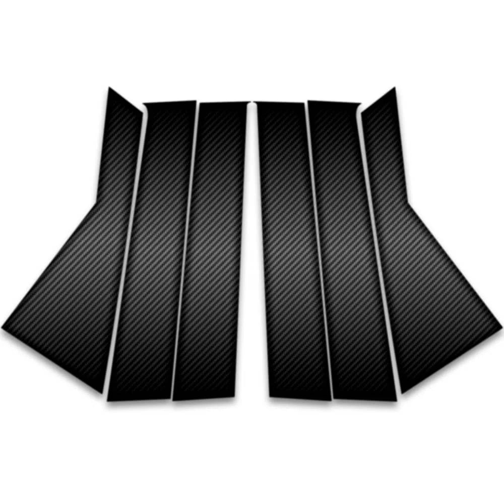 6pc Carbon Fiber Pillar Post Covers for 2009-2023 Dodge Journey