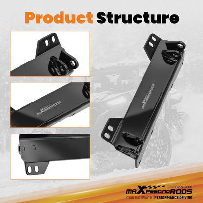 Durable Steel Plow Mount for Polaris Ranger XP 1000 (2018–2022) Black
