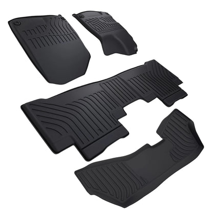 Black All-Weather Floor Mats for Acura MDX (2014–2020) 7 Seater TPE Rubber