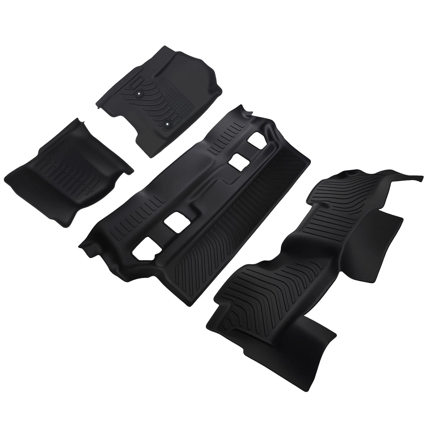 All-Weather Black Floor Mat Set for Chevrolet Tahoe/GMC Yukon (2015–2020)