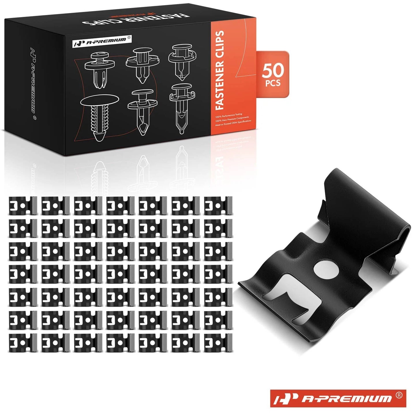 50Pcs Metal Window Reveal Molding Clips for Chevy C10, Impala (1960–1987)