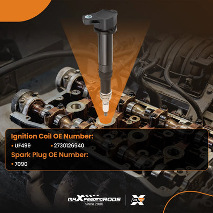 Ignition Coils and Spark Plugs for Dodge Attitude Hyundai Accent Kia Rio (4) (2012–2017)