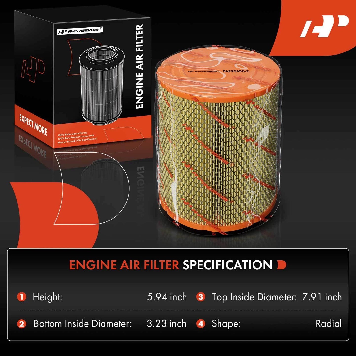 2X Engine Air Filter for GMC Envoy Chevy Trailblazer (2002–2009)