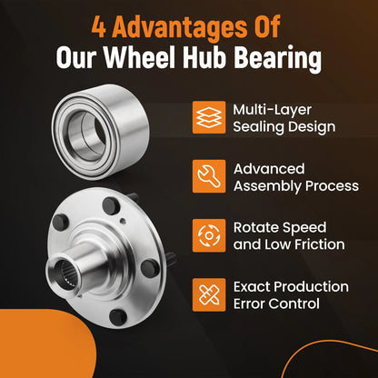 Front Wheel Hub Bearings for Honda Civic DX LX EX 1.8L (2016–2020)