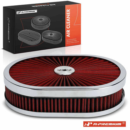 12" x 2" Oval Red Air Cleaner for Chevrolet Impala 