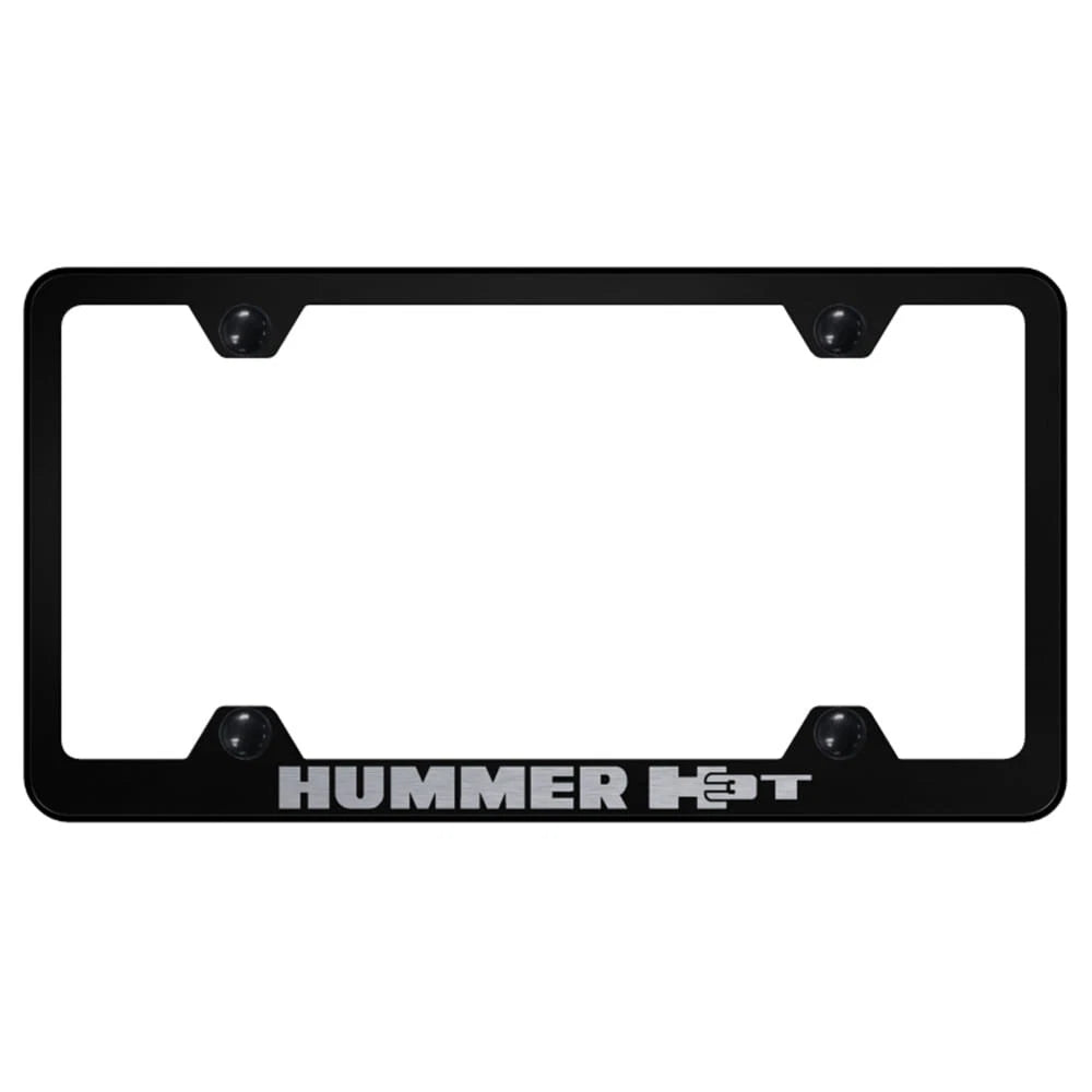 Black Wide Body License Plate Frame - Officially Licensed for Hummer H3T