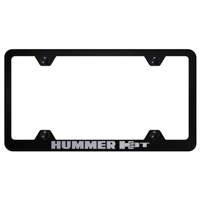 Black Wide Body License Plate Frame - Officially Licensed for Hummer H3T