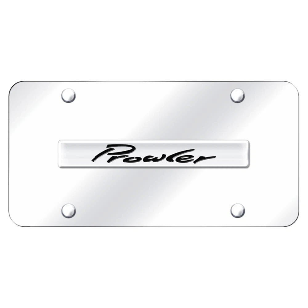 Chrome Name on Chrome License Plate - Officially Licensed for Plymouth Prowler