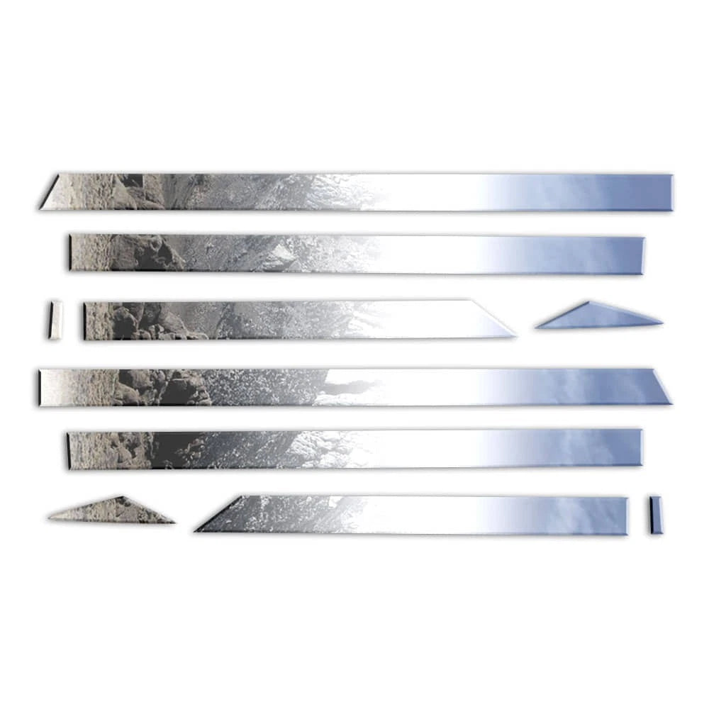 Diamond Grade 10pc 2 1/4" Accent Trim for 14-18 Chevy Silverado Crew Cab 8' Bed