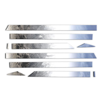 Diamond Grade 10pc 2 1/4" Accent Trim for 14-18 Chevy Silverado Crew Cab 8' Bed