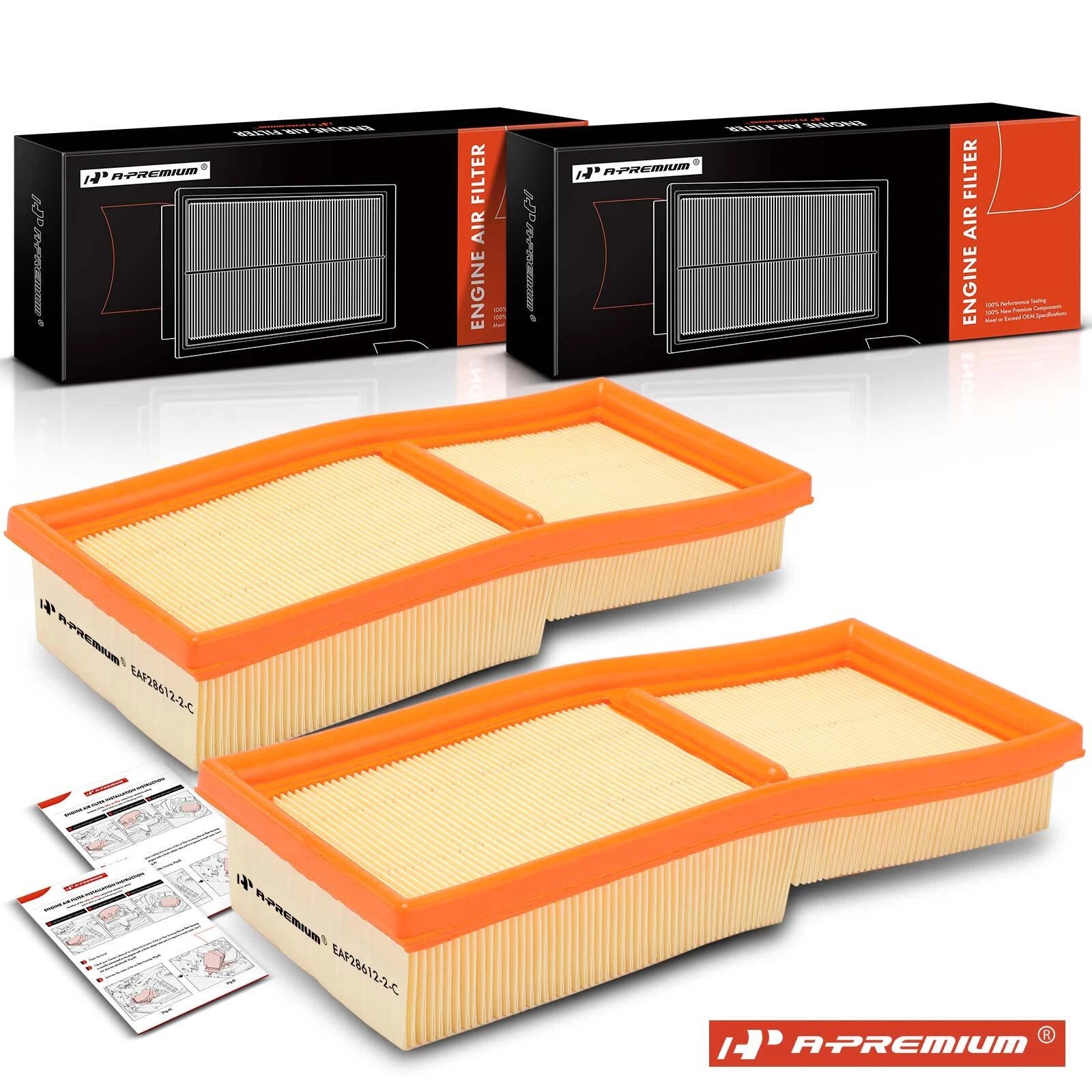2X Engine Air Filter for Mercedes-Benz SLK230, SLK320 (2001–2004)