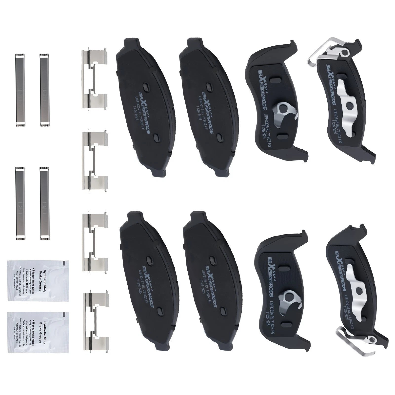 Front Rear Ceramic Brake Pads Set for Lincoln Town Car and Grand Marquis (1979–1983)