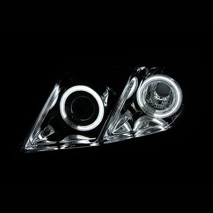 Chrome Clear Lens Headlight Set with Halo for Toyota Camry (2007–2009)