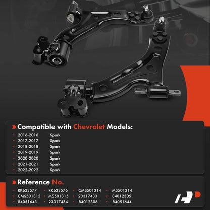 2X Front Lower Control Arm with Ball Joint for Chevy Spark (2016–2022)