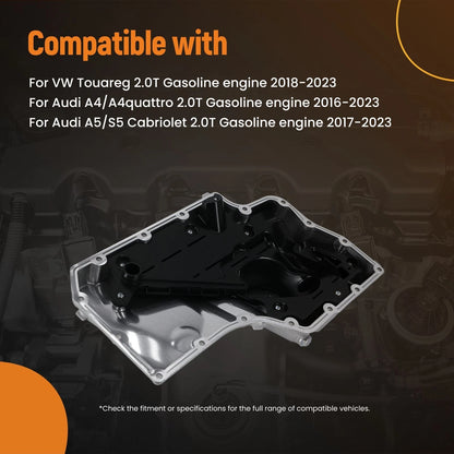 Aluminum Oil Pan for Audi A4 A5 A6 Q5 Q7 2.0T (2016–2023)