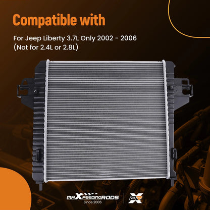 Aluminum Radiator for Jeep Liberty 3.7L 2002–2006 AT Transmission