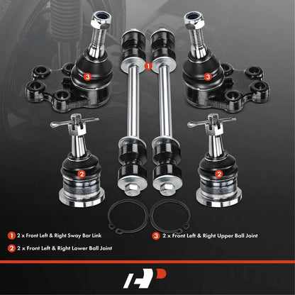 6X Front Sway Bar Link & Ball Joint for Chevy Silverado 1500 (1999–2006)