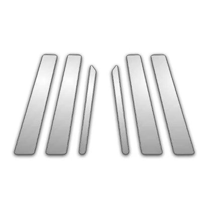 6Pc Chrome Pillar Post Covers for 99-06 Mercedes S Class - P4307