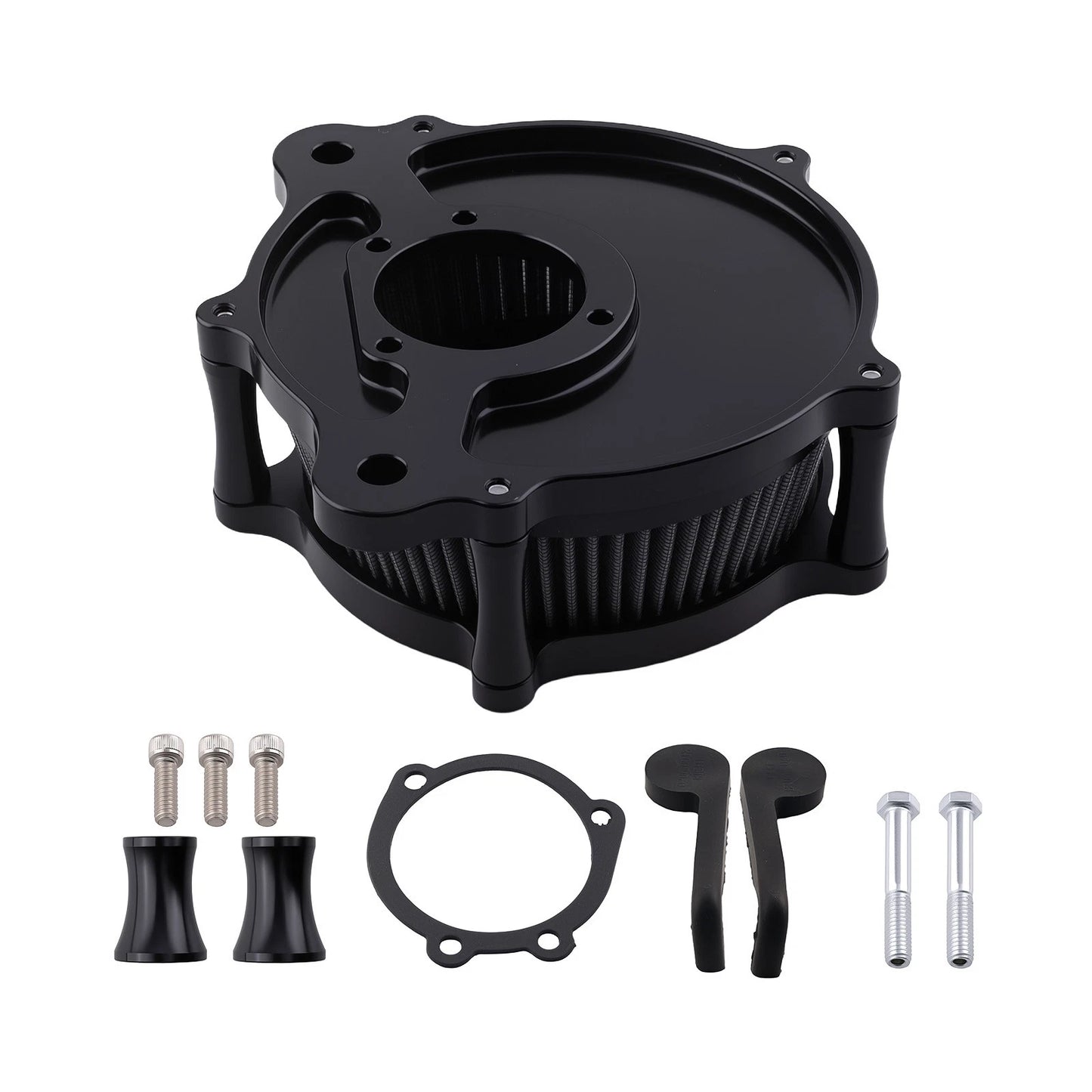 Black Air Cleaner Kit for Harley Touring & Dyna & Softail (2000–2007)