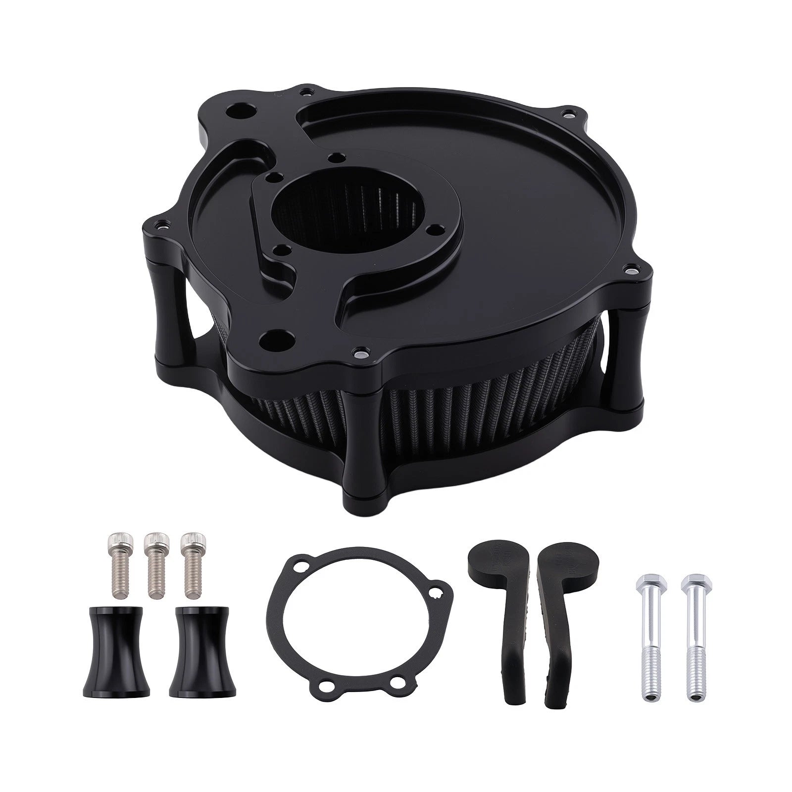 Black Air Cleaner Kit for Harley Touring & Dyna & Softail (2000–2007)