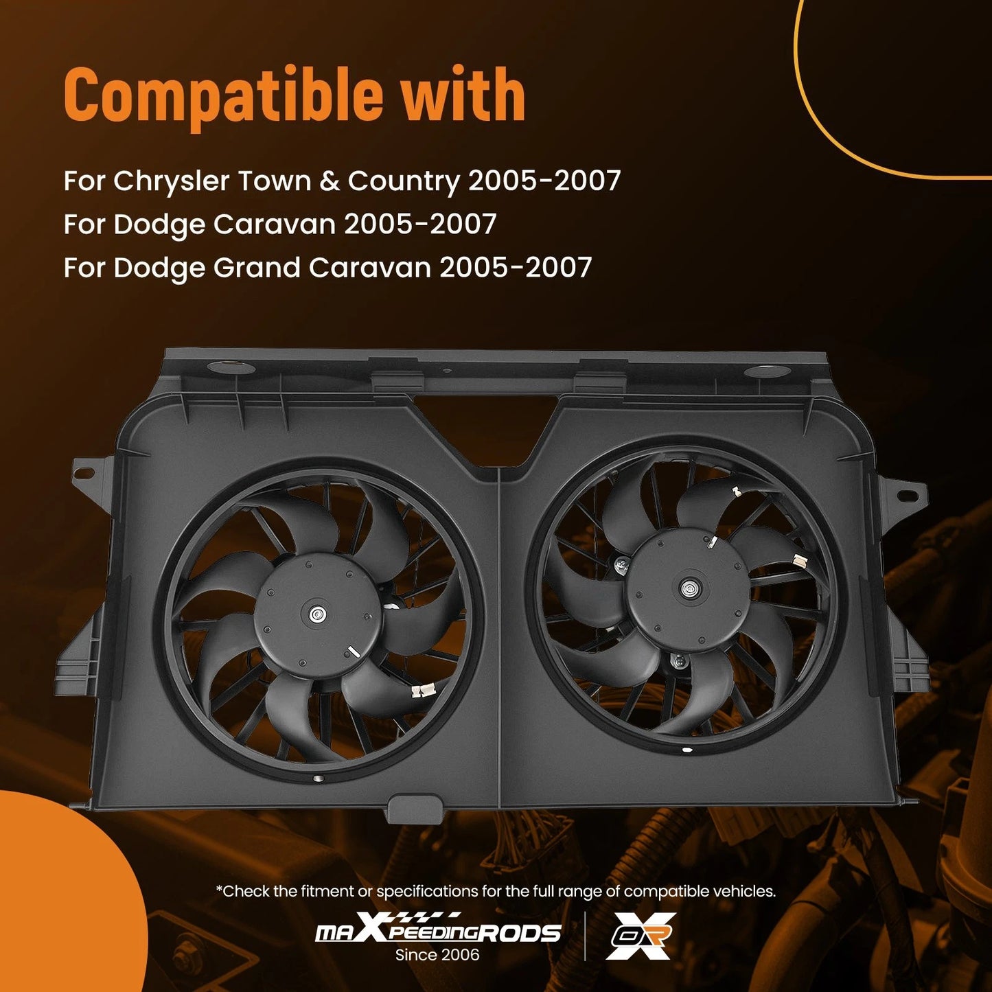 Electric Radiator Cooling Fan for Chrysler Town & Country (2005–2007)