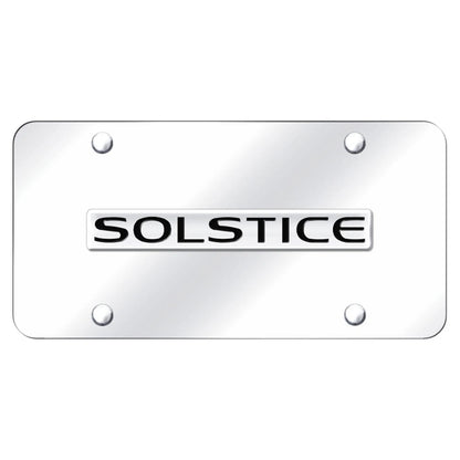 Chrome Name on Chrome License Plate - Officially Licensed for Pontiac Solstice