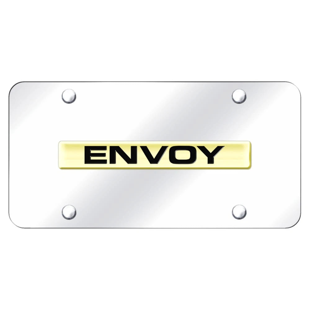 Gold Name on Chrome License Plate - Officially Licensed for GMC Envoy
