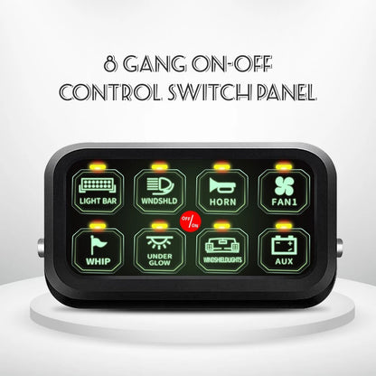 8 Gang Switch Panel for Universal Off-Road Truck UTV ATV RV (12–24V)