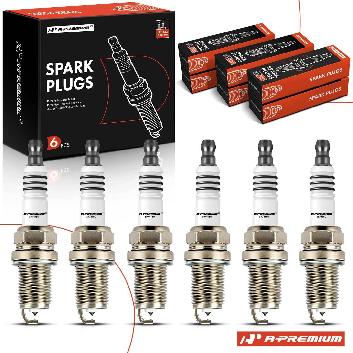 6x Iridium Platinum Spark Plugs for Suzuki Grand Vitara (2000–2005)