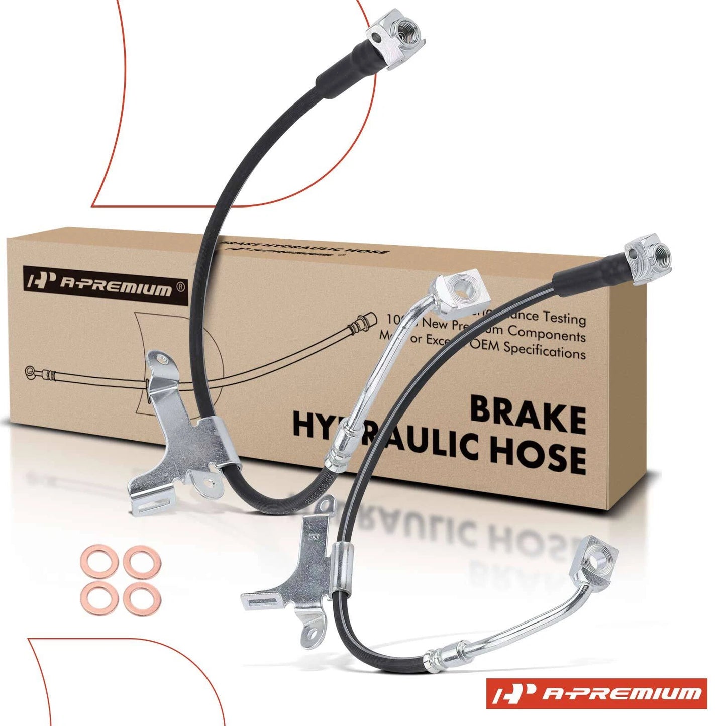 2X Front Brake Hydraulic Hose for Chevrolet Trailblazer (2002–2005)