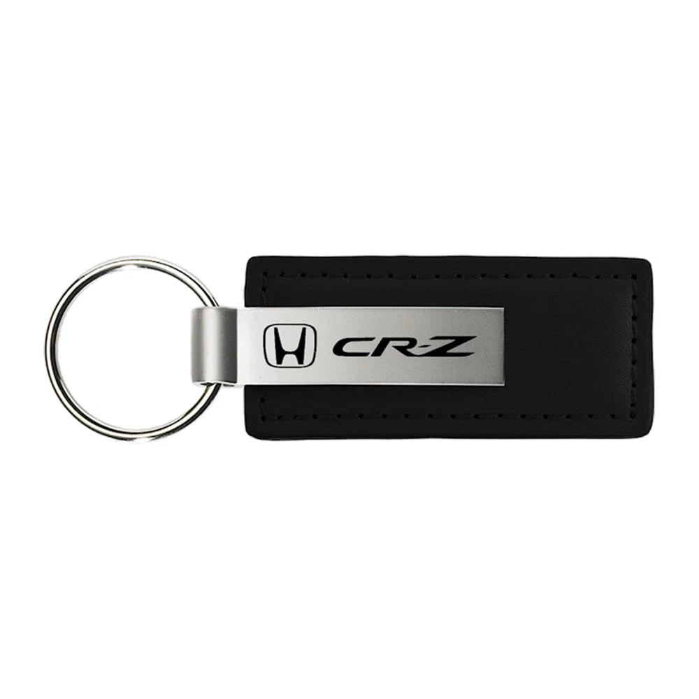 Black Leather Keychain KC1540.CRZ - Officially Licensed for Honda CR-Z