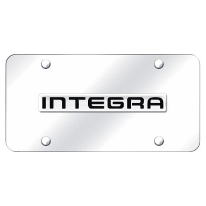 Chrome Name on Chrome License Plate - Officially Licensed for Acura Integra
