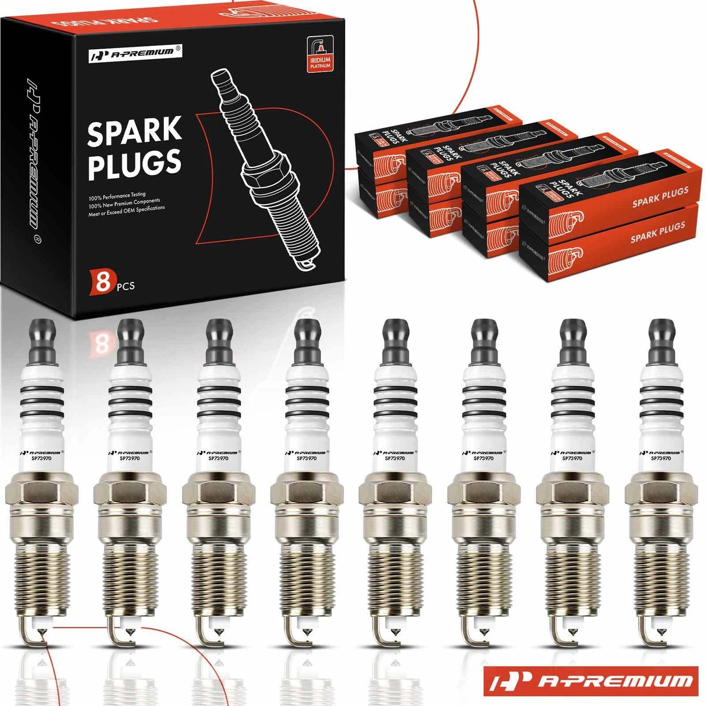 8x Iridium Platinum Spark Plugs for Chevrolet Silverado 1500 (1999–2013)