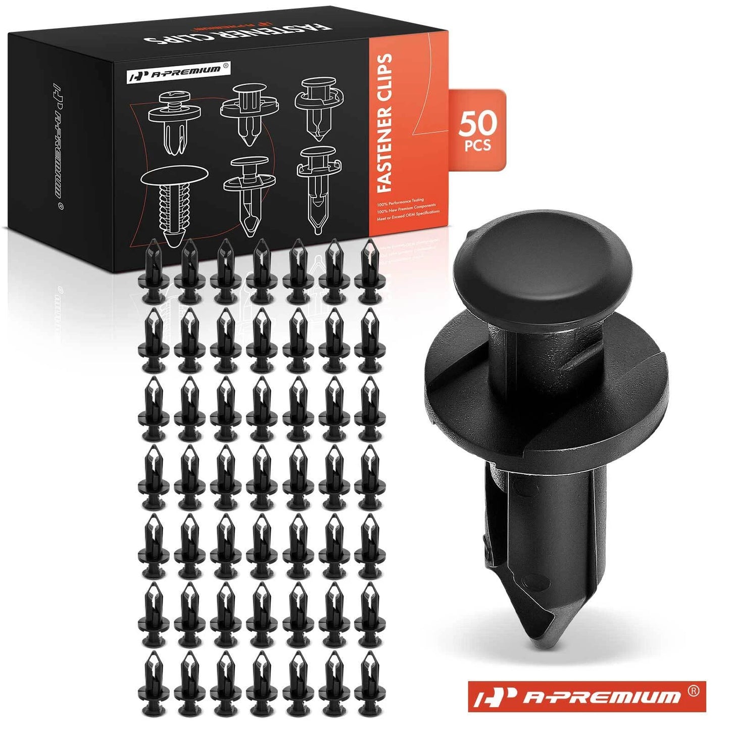 50Pcs 8mm Nylon Bumper Retainer Clips for Ford