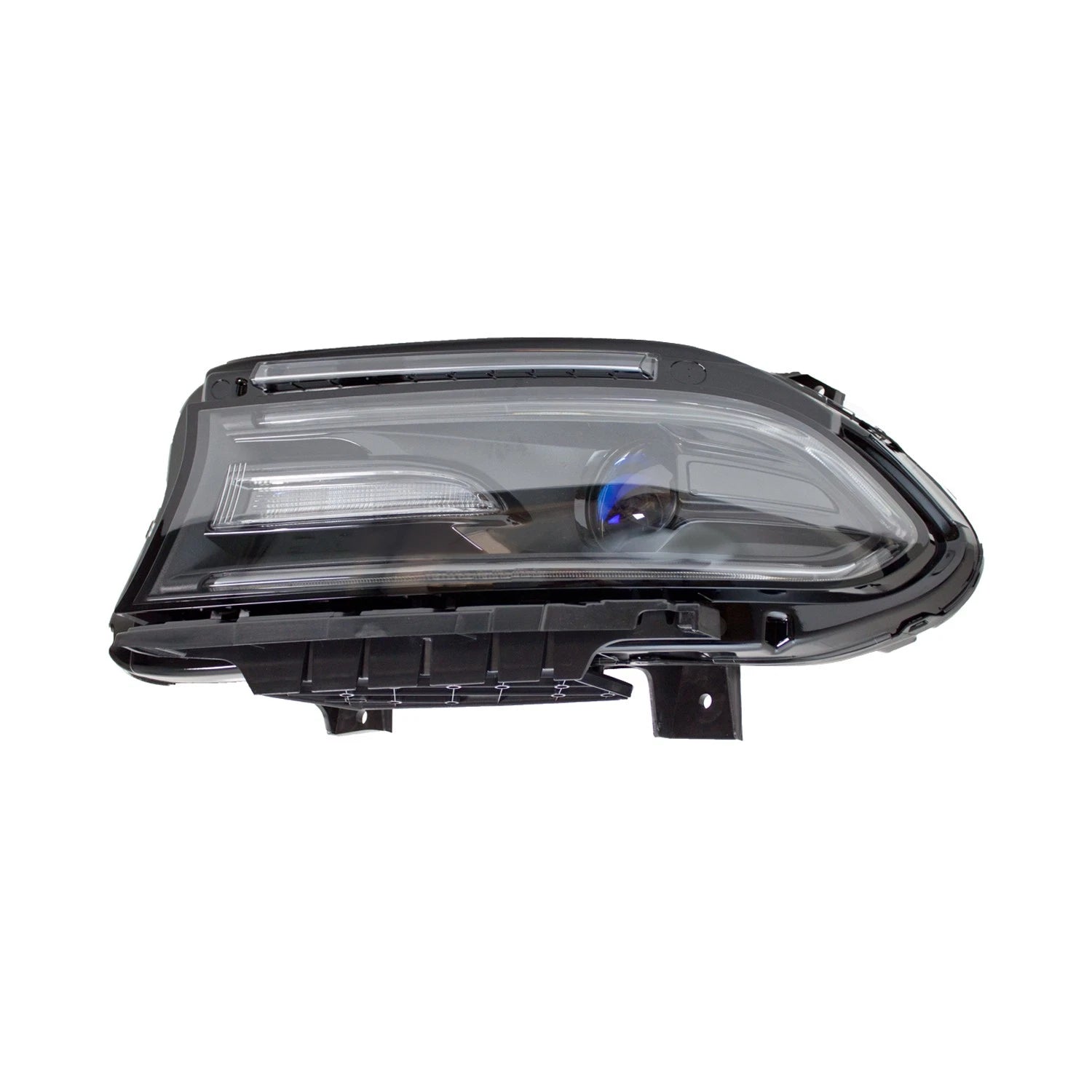 Driver Halogen Headlight Assembly w/LED Daytime Running Light w/o Logo In Lens