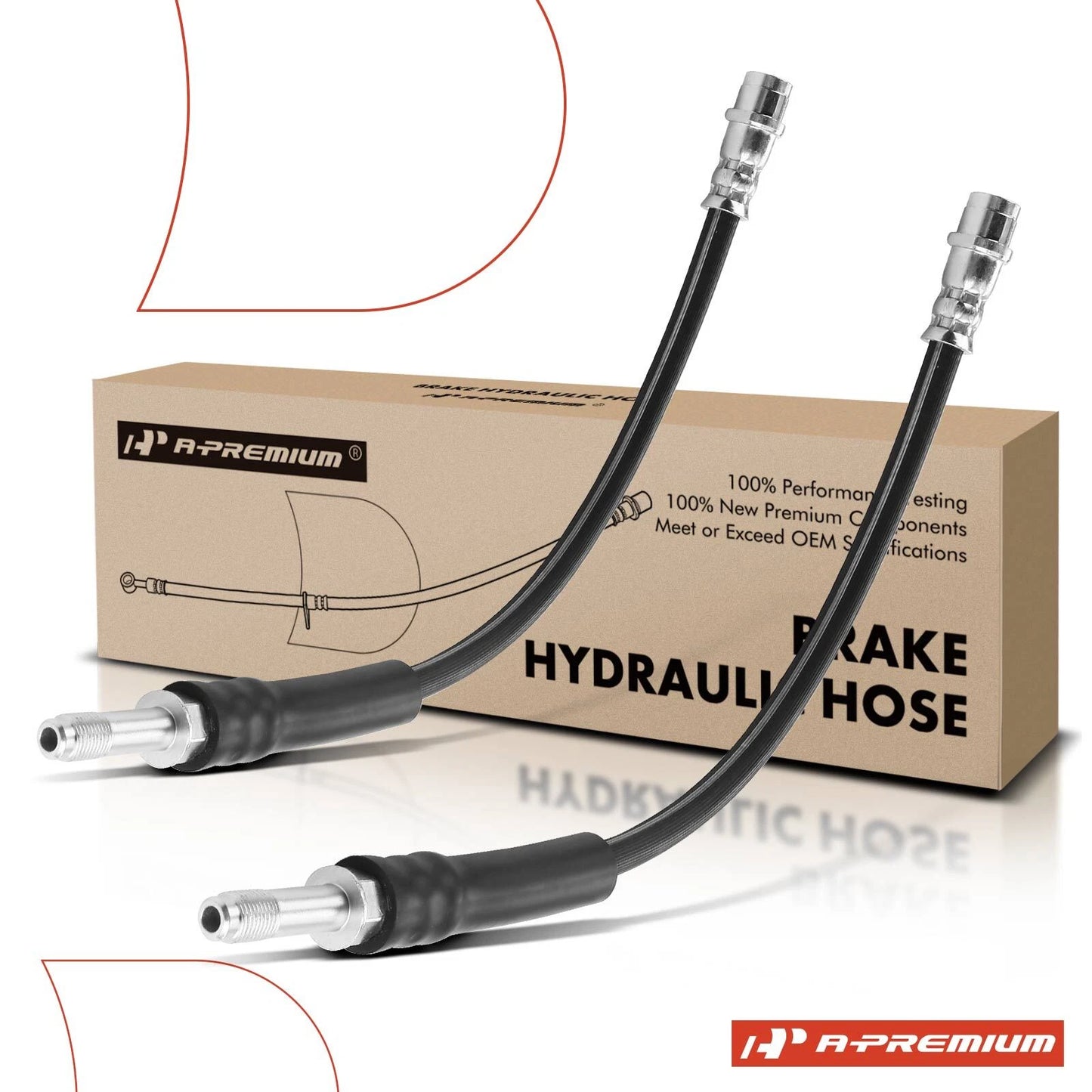 2X Rear Brake Hydraulic Hose for Mercedes-Benz SLK350 (2012–2016)