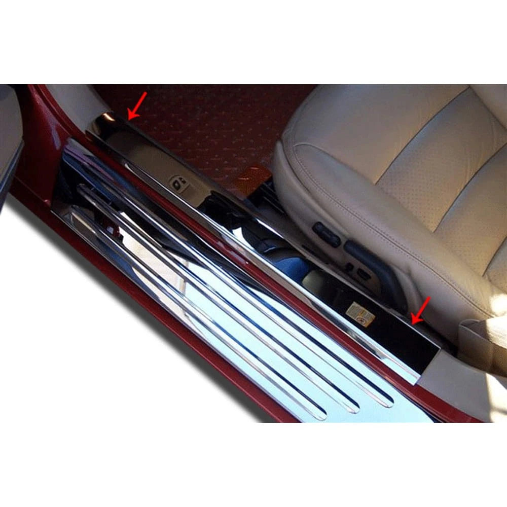 2pc Polished Stainless Steel Inner Door Sill Trim Kit for 2005-13 Chevy Corvette