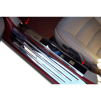 2pc Polished Stainless Steel Inner Door Sill Trim Kit for 2005-13 Chevy Corvette