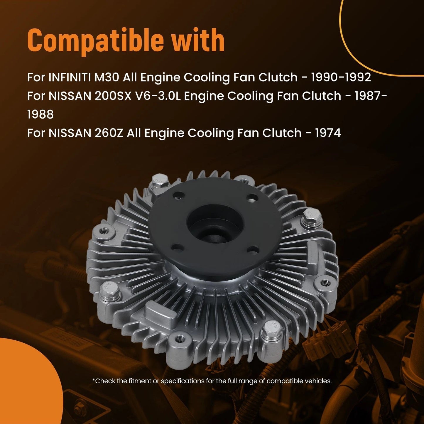 Engine Cooling Fan Clutch for Nissan Maxima 810 L6 2.4L (1981–1984)