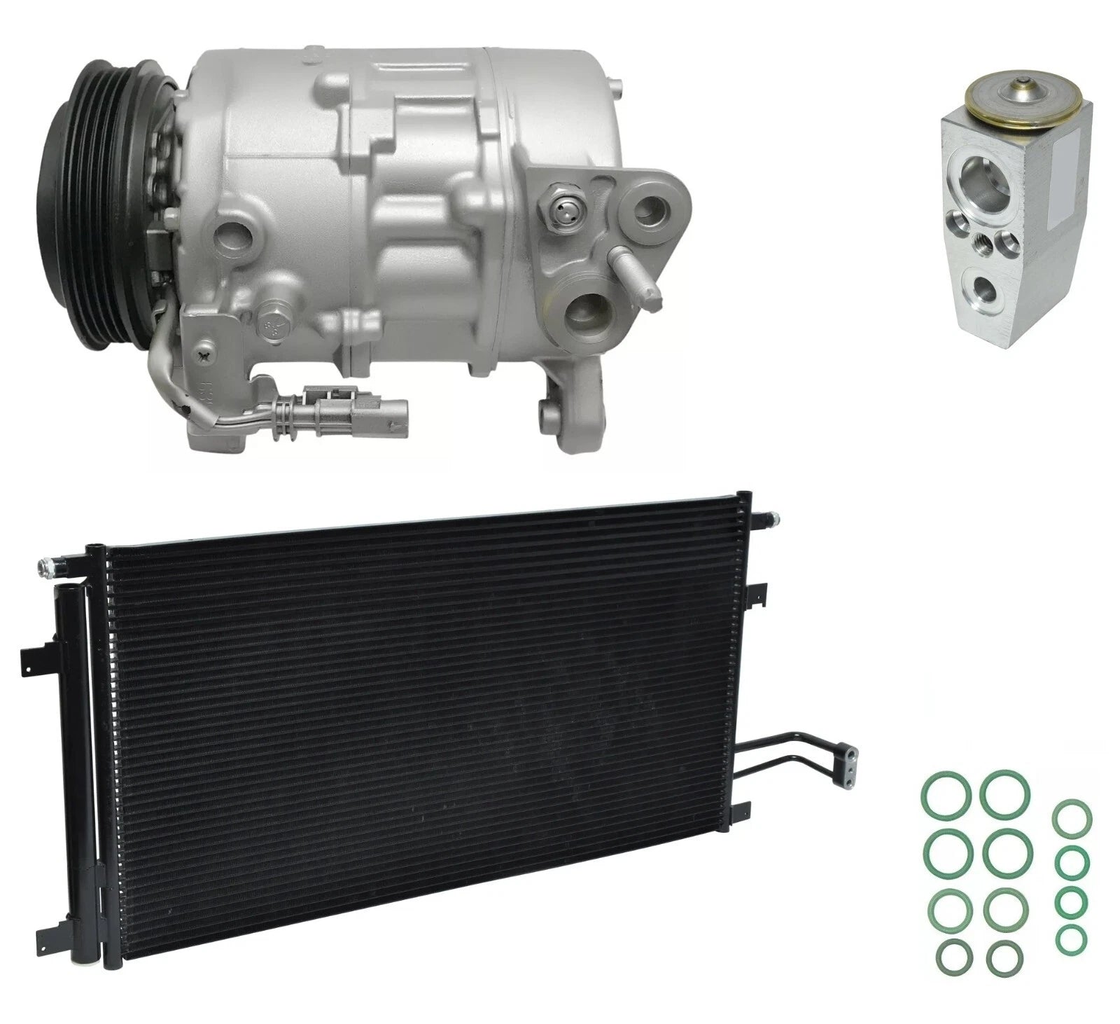 AC Compressor Kit With Condenser for Cadillac Escalade ESV 6.2L (2015–2015)
