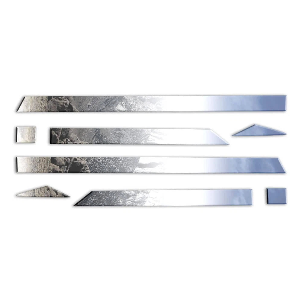 Diamond Grade 8pc 2 1/4" Accent Trim for 2014-18 Chevy Silverado Reg Cab 8' Bed