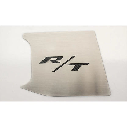 ABS Top Plate w/Yellow C-Fiber 'R/T' Inlay for 2015-19 Challenger fits OEM Cover