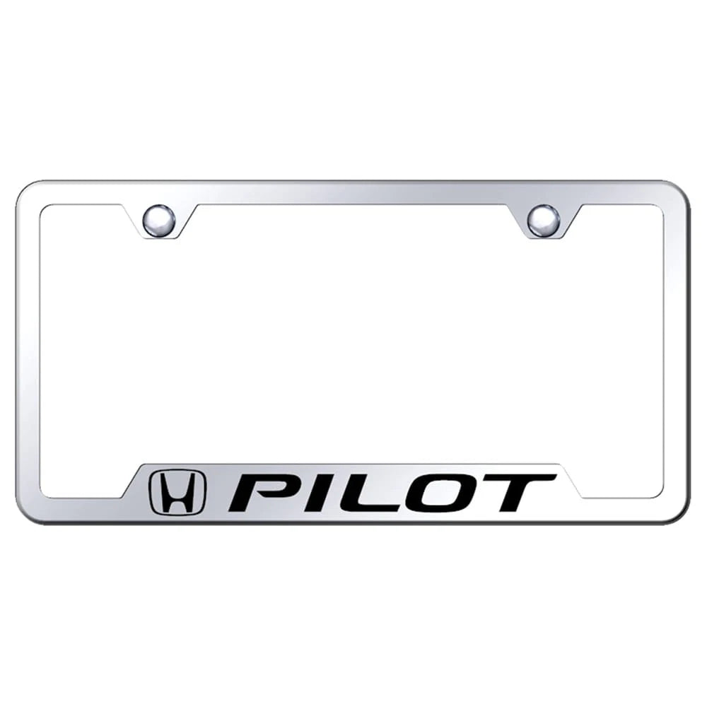 Mirrored Cut-Out License Plate Frame - Officially Licensed for Honda Pilot